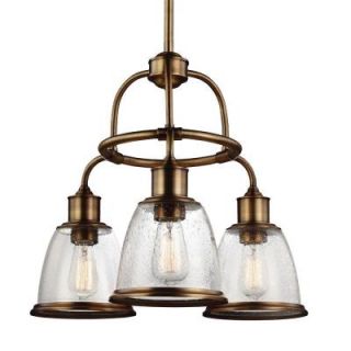 Feiss Hobson 3 Light Aged Brass Single Tier Chandelier F3020/3AGB