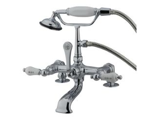 Kingston Brass Cc208T1 Clawfoot Tub Filler With Hand Shower   Polished Chrome Finish