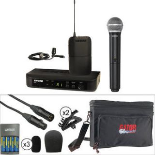 Shure BLX Single Channel Wireless Lavalier and Handheld Combo