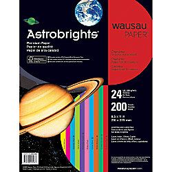 Neenah Astrobrights Bright Color Paper 8 12 x 11  24 Lb FSC Certified Assorted Mini Pack Pack Of 200 Sheets