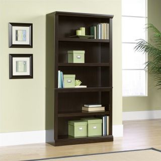 Sauder Select Five Shelf Bookcase in Jamocha Wood Finish   410375
