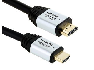 FORSPARK High Speed Ultra HDMI Cable 50ft with Ethernet ,Supports 4K, 3D, 1080p Full HD Latest Version, Silver Case