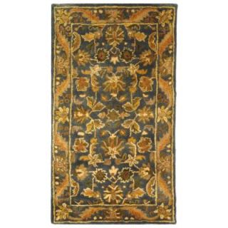 Safavieh Antiquity Blue/Gold 3 ft. x 5 ft. Area Rug AT52C 3