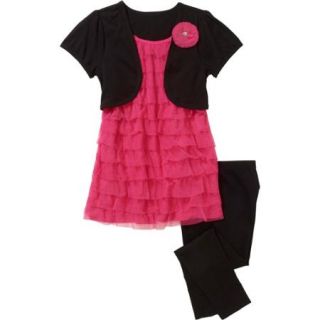 George Girls' Tiered Mesh Shrug Set