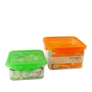 Titan 4 piece Square Food Storage Container Set   7970569