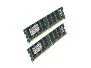Kingston ValueRAM 512MB (2 x 256MB) 184 Pin DDR SDRAM DDR 400 (PC 3200) Dual Channel Kit System Memory Model KVR400X64C3AK2/512
