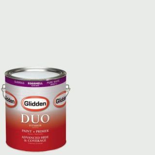 Glidden DUO 1 gal. #HDGCN09U Winter Walk White Eggshell Latex Interior Paint with Primer HDGCN09U 01E