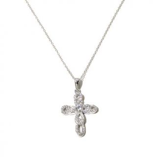 Absolute™ 0.62ct Interlocking Oval Cross Pendant with 18" Cable Link Chai   7879925