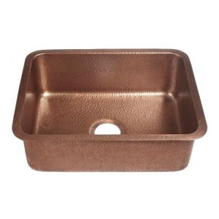SINKOLOGY Renoir Undermount Handmade Solid Copper 23 in. Single Bowl Kitchen Sink in Antique Copper SK201 23AC