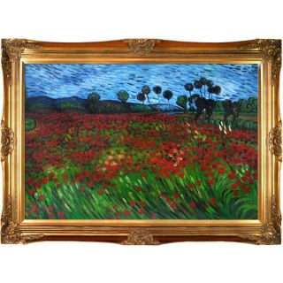Tori Home Field of Poppies Van Gogh Framed Original Painting