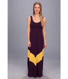 brigitte bailey colorblock tank sleeve maxi dress purple gold