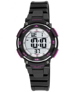 Armitron Womens Digital Chronograph Black Strap Watch 37mm 45