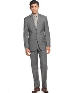 Calvin Klein Grey Sharkskin Slim Fit Suit   Suits & Suit Separates