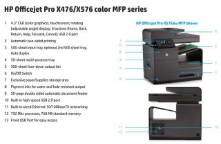 HP OfficeJet Pro X476DW CN461A Wireless Color All in One Printer   Scan, Copy, Fax, Duplex, Print Up to 55 ppm Black & Color (PageWide Technology), 36 ppm (ISO),  Ethernet Networking, ePrint