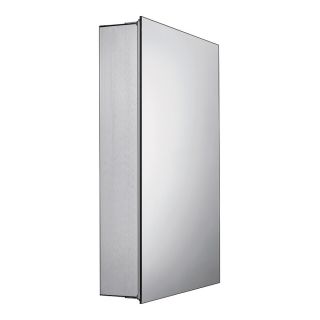 Whitehaus Collection 18.88 in x 26.75 in Rectangle Surface Mirrored Aluminum Medicine Cabinet