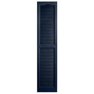 Alpha Shutters Exterior 14 x 63 Louvered Shutter (Set of 2); Royal