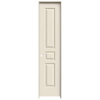 JELD WEN 18 in. x 80 in. Molded Textured 3 Panel Square Primed White Hollow Core Composite Single Prehung Interior Door THDJW136400026