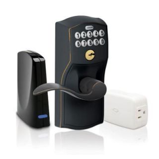 Schlage Aged Bronze Keypad Lever Home Security Kit with Nexia Home Intelligence DISCONTINUED FE599GRNX CAM 716 ACC