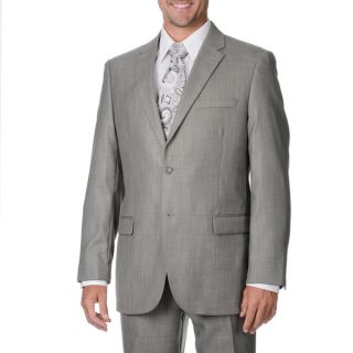 Caravelli Italy Mens Light Grey Vested 2 button Suit