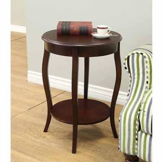 Home Craft Walnut 18" Round Accent Table