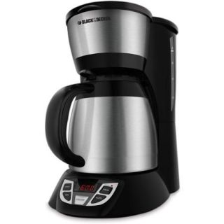 Black & Decker 8 Cup Thermal Programmable Coffee Maker, Stainless Steel and Black