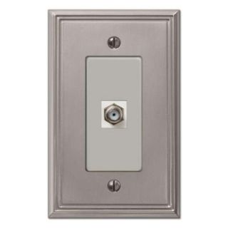 Creative Accents Metro Line 1 Video Wall Plate   Brushed Nickel 3117BNVC