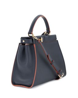 Fendi Peekaboo Regular Tricolor Leather Satchel Bag