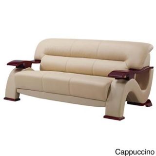 Global Furniture Bonded Leather Sofa Capuccino