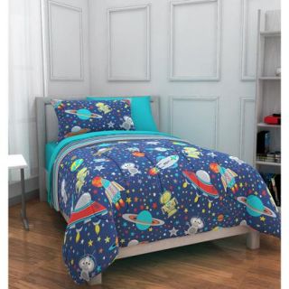 Mainstays Kids Outer Space Bed in a Bag Bedding Set