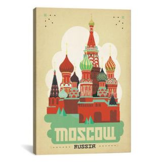 iCanvasArt Moscow, Russia by Anderson Design Group Vintage Advertisement on Canvas