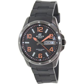 Casio Mens Edifice EF132PB 1A4V Black Rubber Analog Quartz Watch with
