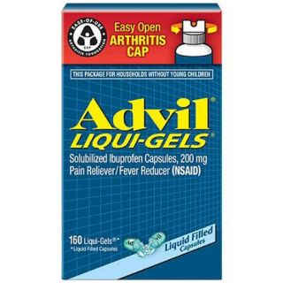 Advil Liqui Gels Easy Open Arthritis Cap Pain Reliever / Fever Reducer (Ibuprofen), 200 mg 160 count