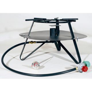 King Kooker Heavy Duty Jet Burner Outdoor Cooker Package with Baffle and Flat Bar Legs