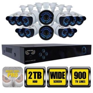 Night Owl X100 Series 16 Channel 960H Surveillance System with 2TB HDD and (12) Hi Resolution 900 TVL Cameras B X162 12