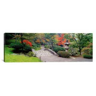iCanvas Panoramic Stone Bridge, the Japanese Garden, Seattle, Washington State Photographic Print on Canvas