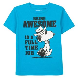 Snoopy Toddler Boys Being Awesome T Shirt   Turquoise Heather