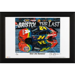 Fanatics Authentic Jeff Gordon Framed 11 x 17 Bristol The Last Artist Autographed Sam Bass Print   Limited Edition of 124