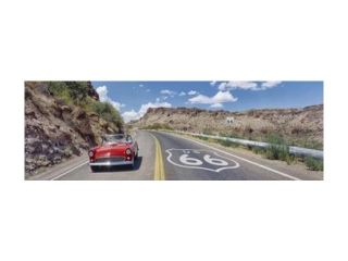 Vintage car moving on the road, Route 66, Arizona, USA Poster Print by Panoramic Images (36 x 12)