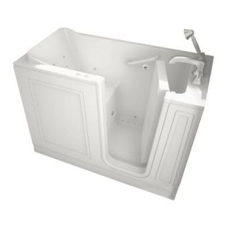 American Standard Acrylic Standard Series 51 in. x 26 in. Walk In Whirlpool and Air Bath Tub with Quick Drain in White 2651.114.CRW