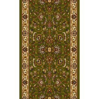 Home Dynamix Brussels Green and Ivory Rectangular Indoor Woven Runner (Common 2 x 12; Actual 27 in W x 132 in L)