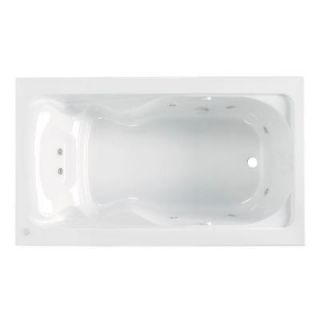 American Standard Cadet Installed Tile Flange 6 ft. x 42 in. Whirlpool Tub with Right Drain in White 2774018W 0R0.020
