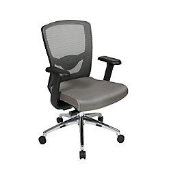 Office Star Pro Line II Ergonomic ProGrid Mesh Back Chair 42 H x 26 12 W x 27 34 D Gray