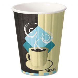Duo Shield Hot Insulated 12oz Paper Cups, Beige   40/pack