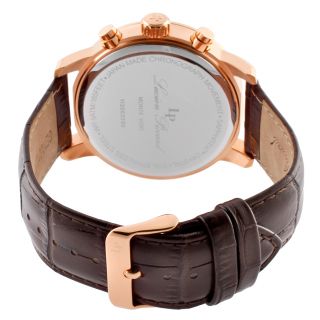 Monte Viso Chrono Brown Genuine Leather Rose Tone Dial and SS