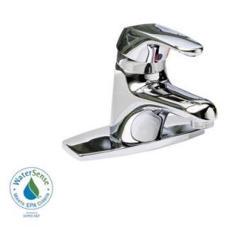 American Standard Seva Single Hole Single Handle Low Arc Bathroom Faucet in Polished Chrome with Speed Connect Drain 1480.101.002