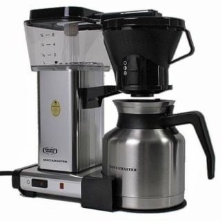 Moccamaster KBTS 8 Cup Coffee Brewer with Thermal Carafe, Polished Silver