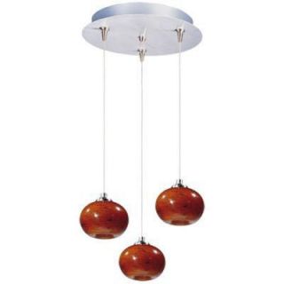 ET2 Amber Cloud 3 Light RapidJack Pendant and Canopy E94635 106SN