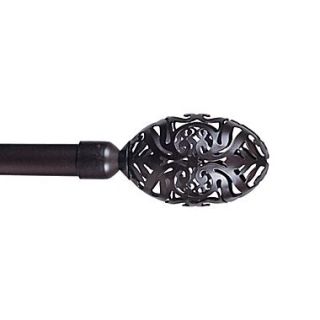 Lavish Home 63 19002 BR 0.75 Scroll Curtain Rod, Rubbed Bronze