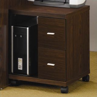 Coaster Peel 2 Drawer Computer Stand in Brown   800832