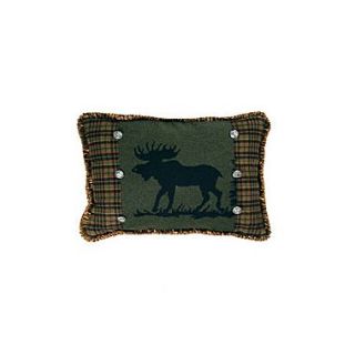 Wooded River Moose I Throw Pillow